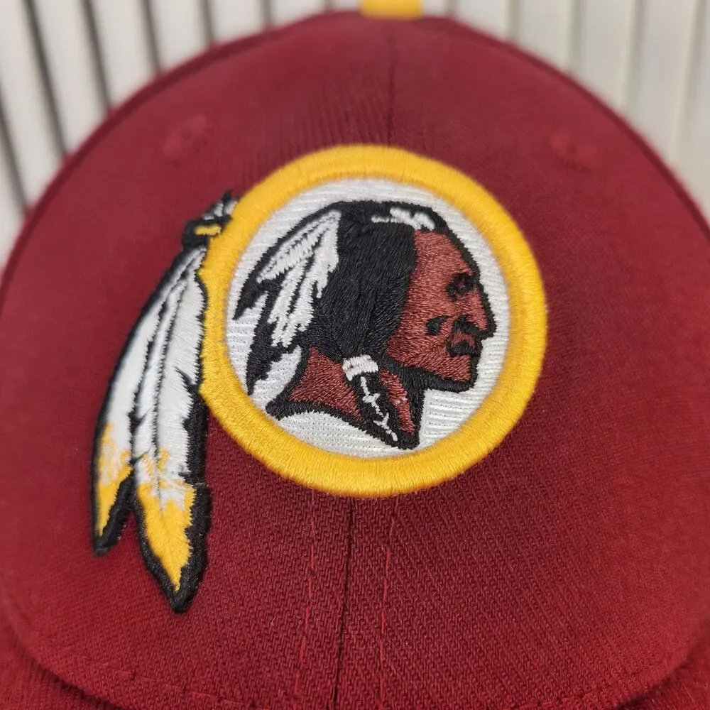 Washington Redskins New Era 39thirty Fitted S/M Hat Cap Burgundy Gold NFL Sports